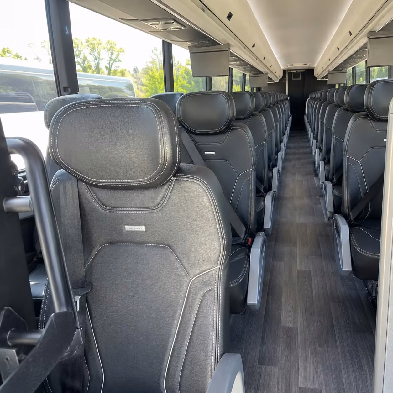 richmond charter bus rental interior